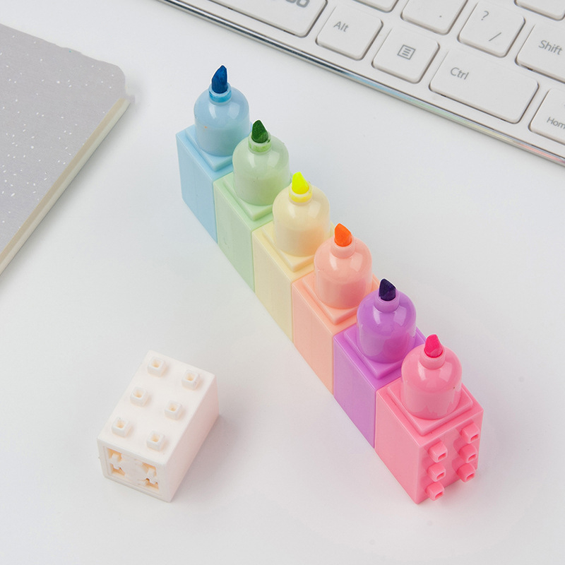 6pcs Pastel Color Body Buildin - Pastel Highlighter Set Double Ended 评论和价格