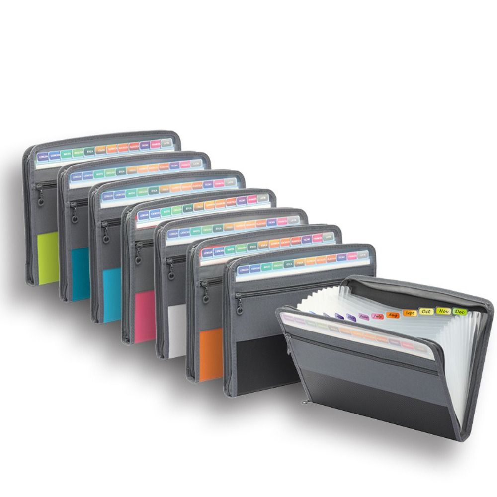 PVC Expanding File Organizer A - Expandable Accordion File Folder 13 Pockets 评论和价格
