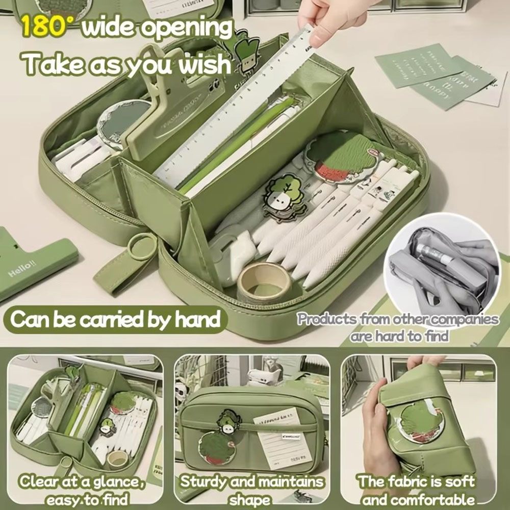Ins Large Capacity Volcano Pen - Aesthetic Large Pencil Case Pouch 评论和价格